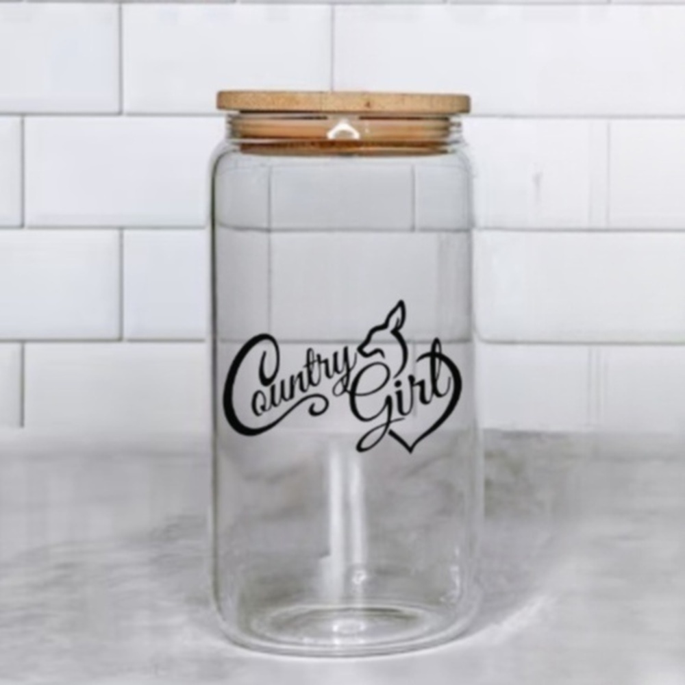 Country Girl Glass Cup